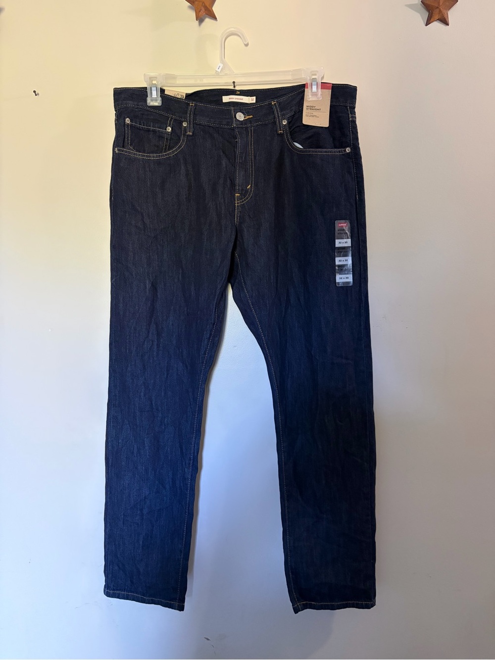 Levi’s 514 jeans men’s 32 x 30 dark wash blue regular straight stretch denim